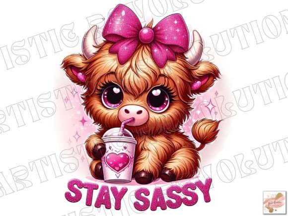Download Baby Highland Cow Png - Sassy Girly Png - Cow Collection
