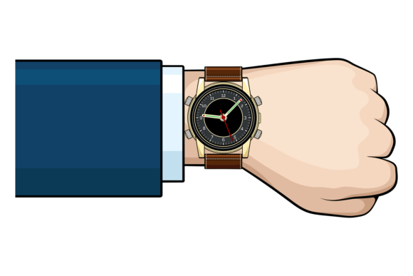 Download Wrist Watch on Businessman Hand. Work Ti - Premium Bundle