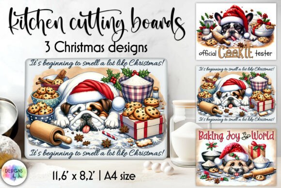 Download Funny Cow Christmas Cutting Board Print - Cow Collection