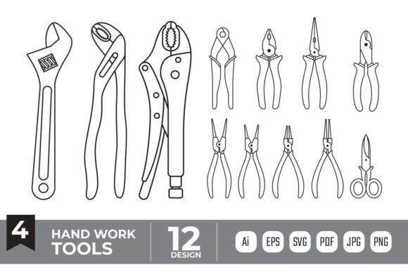 Download Hand Work Tools Vector Bundle - Premium Bundle